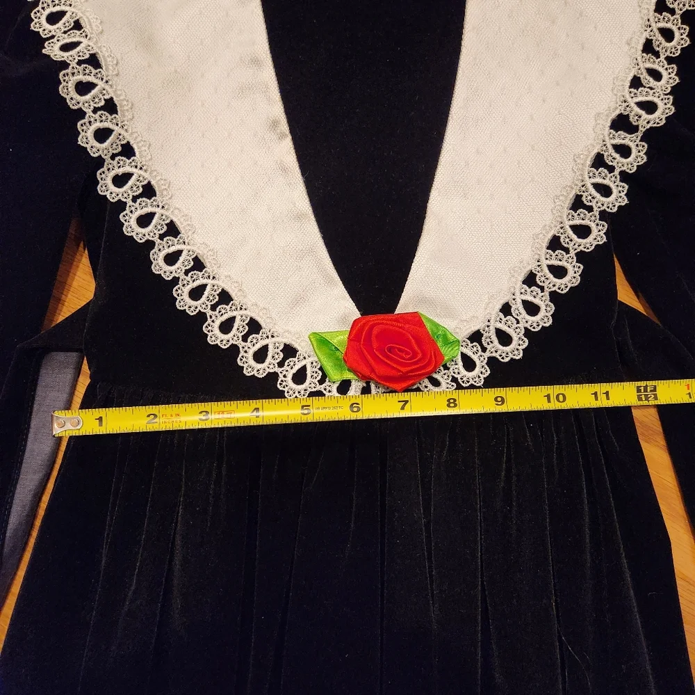 Black Velvet GIRLS Size 8 DRESS - JO LENE BRAND - Picture 13 of 16